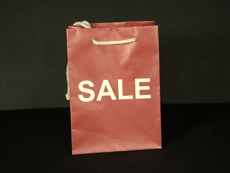 Пакеты с нанесением символики Sale - вид спереди